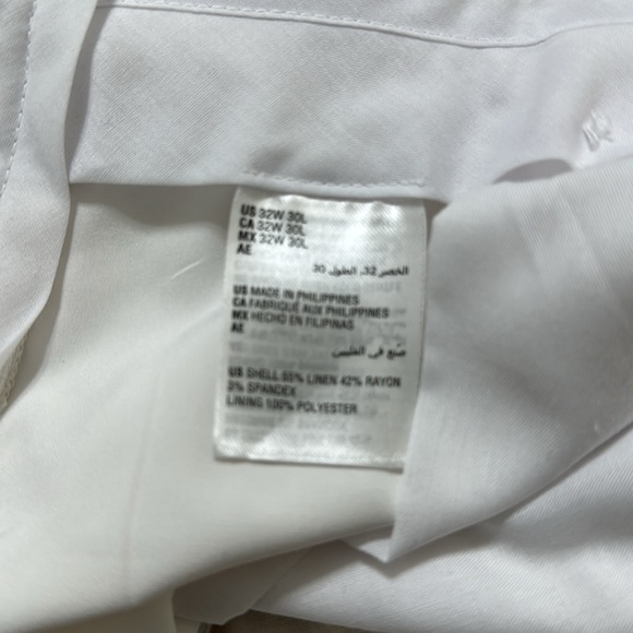 NWT INC men’s linen white pure pants. - Picture 7 of 7